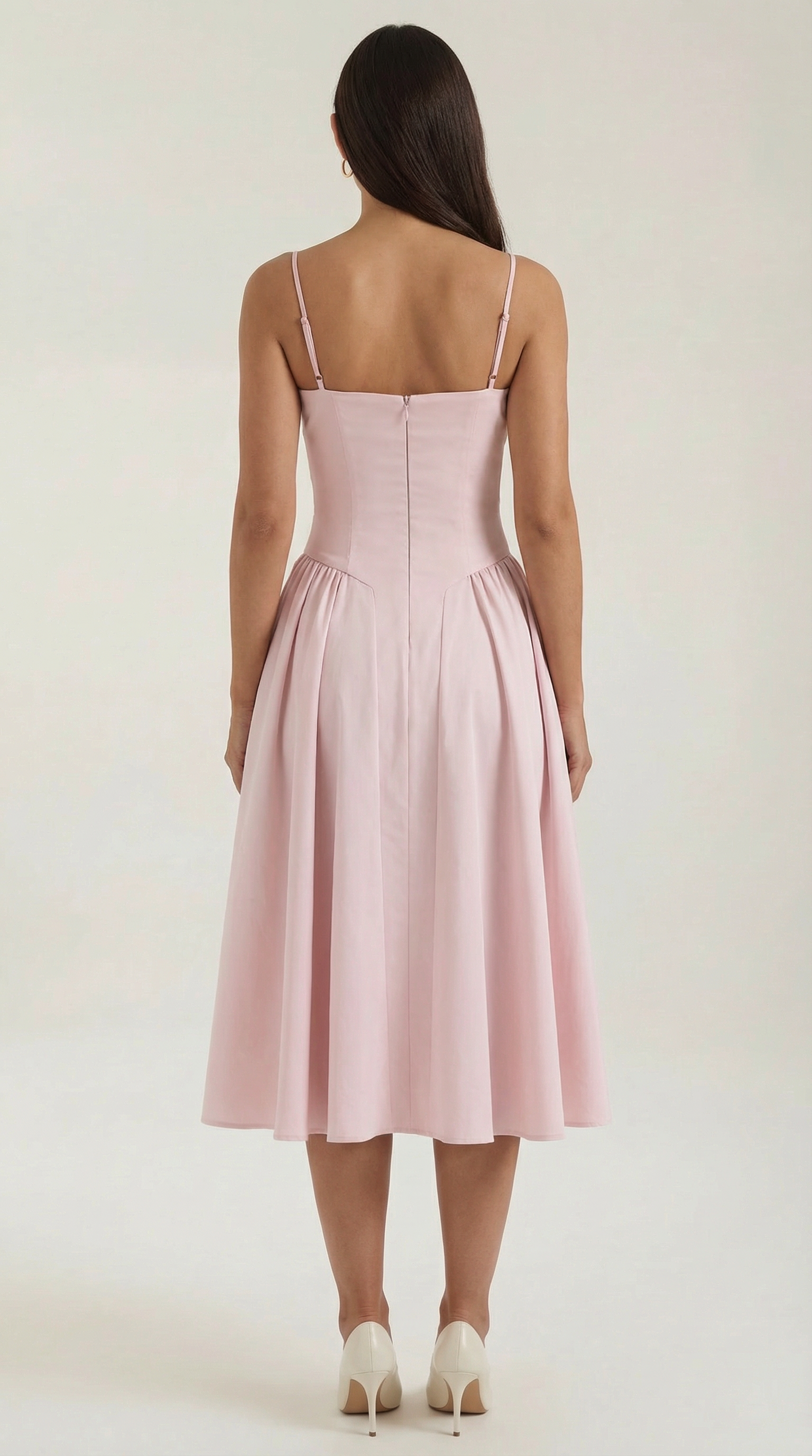 Midikleid Damen mit Corsage und Blumenprint – Gianella