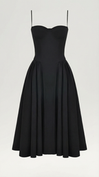 Midikleid Damen mit Corsage und Blumenprint – Gianella