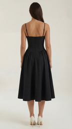 Midikleid Damen mit Corsage und Blumenprint – Gianella