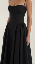 Midikleid Damen mit Corsage und Blumenprint – Gianella
