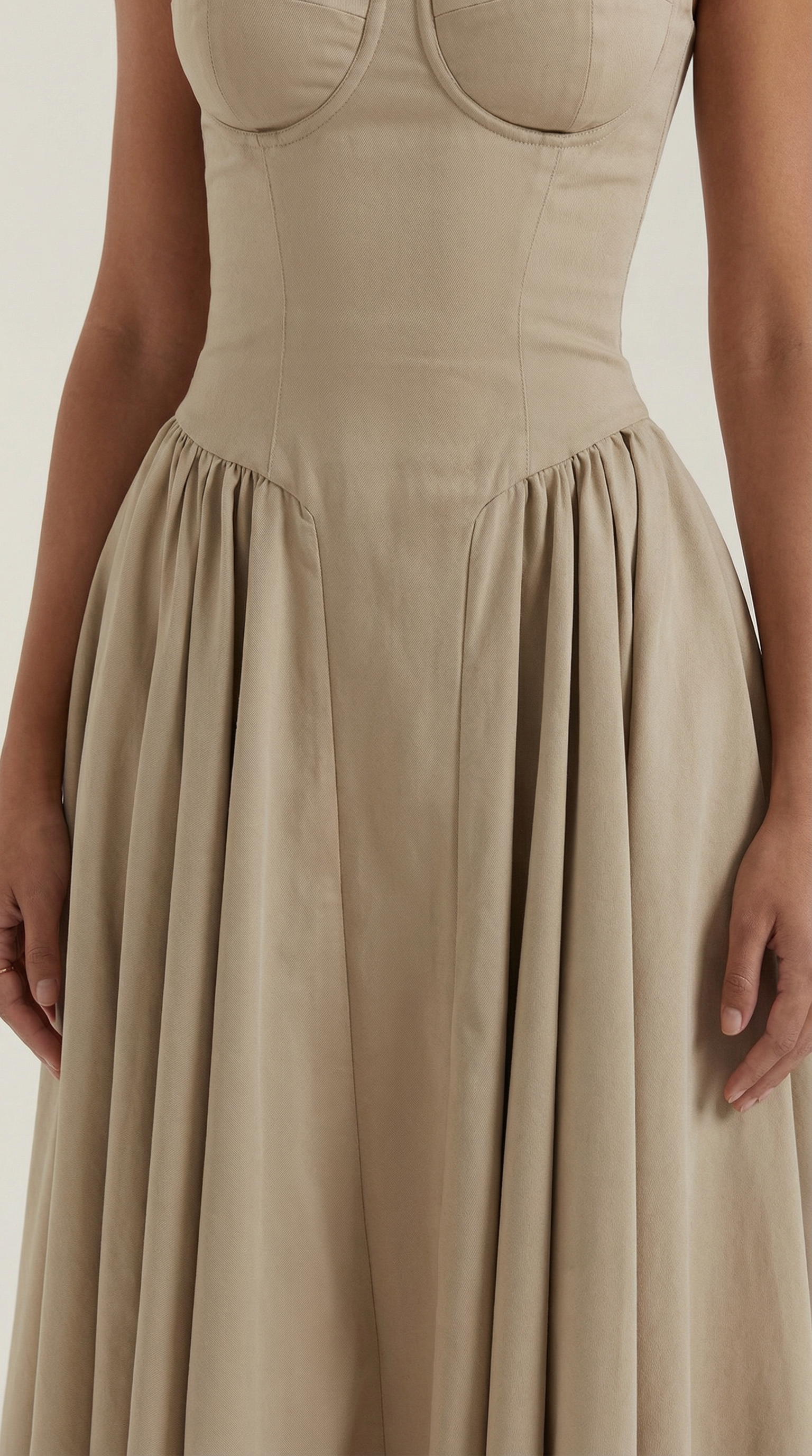 Midikleid Damen mit Corsage und Blumenprint – Gianella
