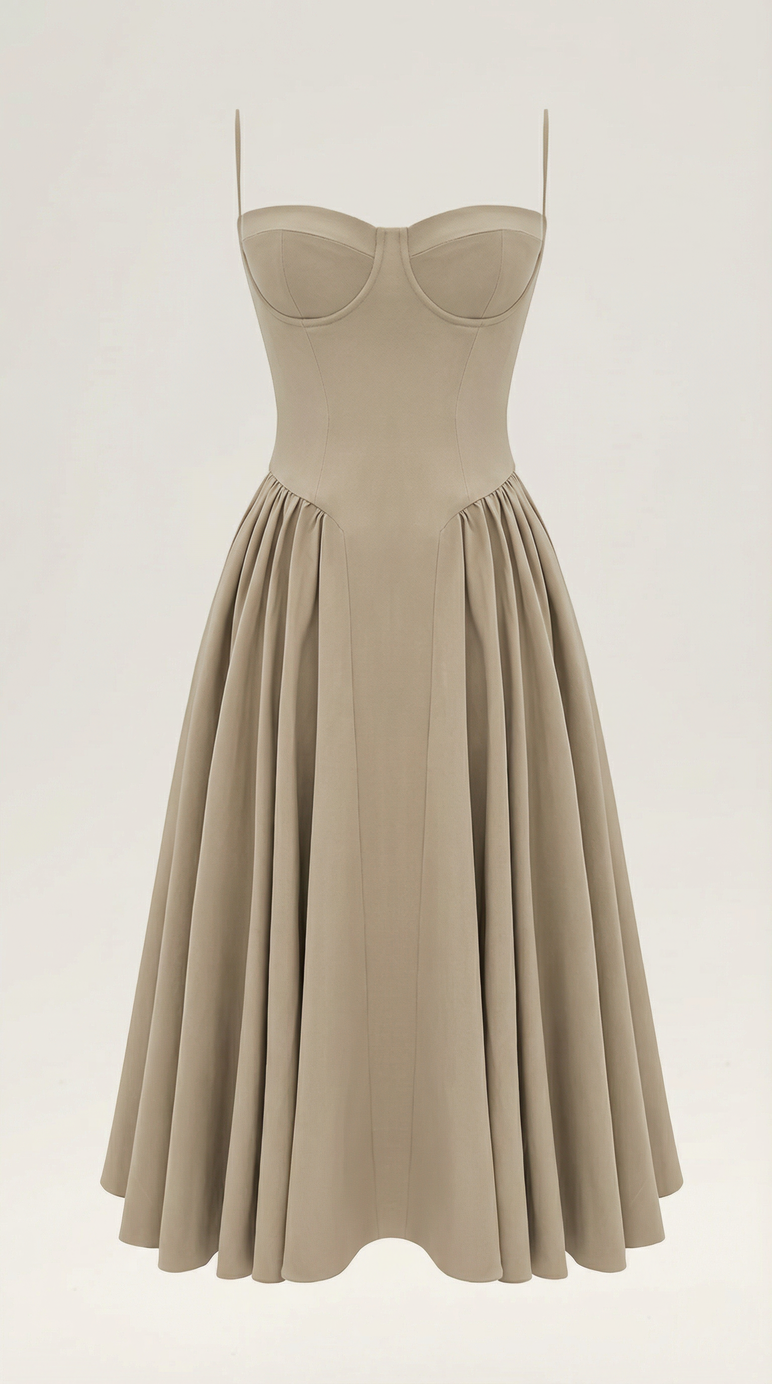 Midikleid Damen mit Corsage und Blumenprint – Gianella