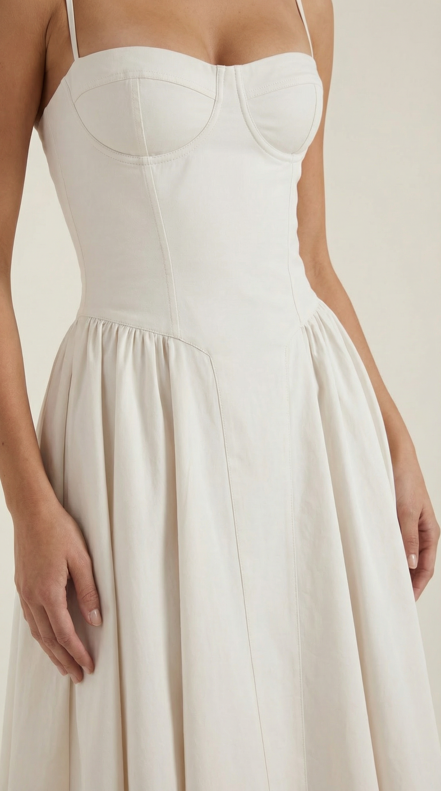 Midikleid Damen mit Corsage und Blumenprint – Gianella