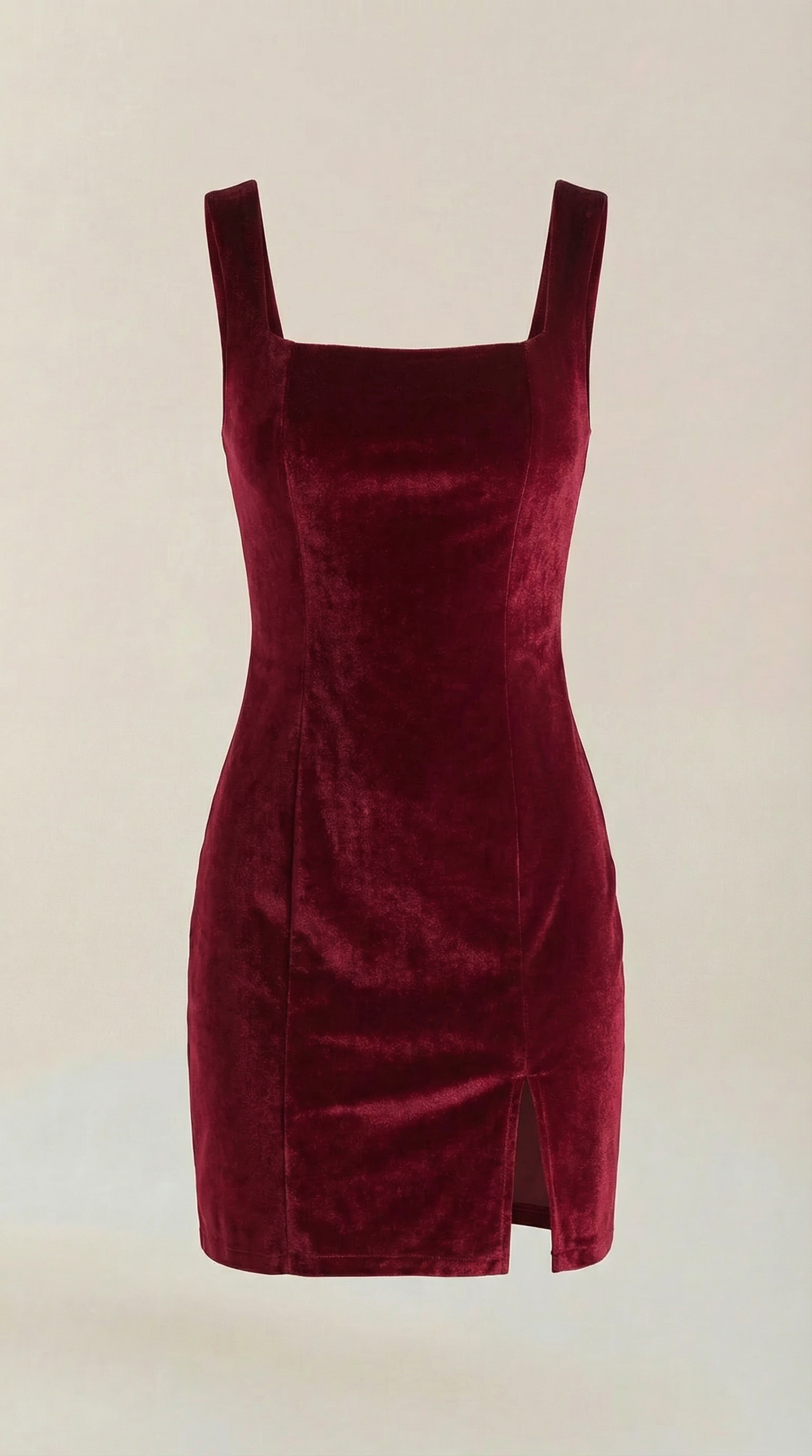 Minikleid Damen mit Samtoptik und körperbetonntem Schnitt – Ophélie