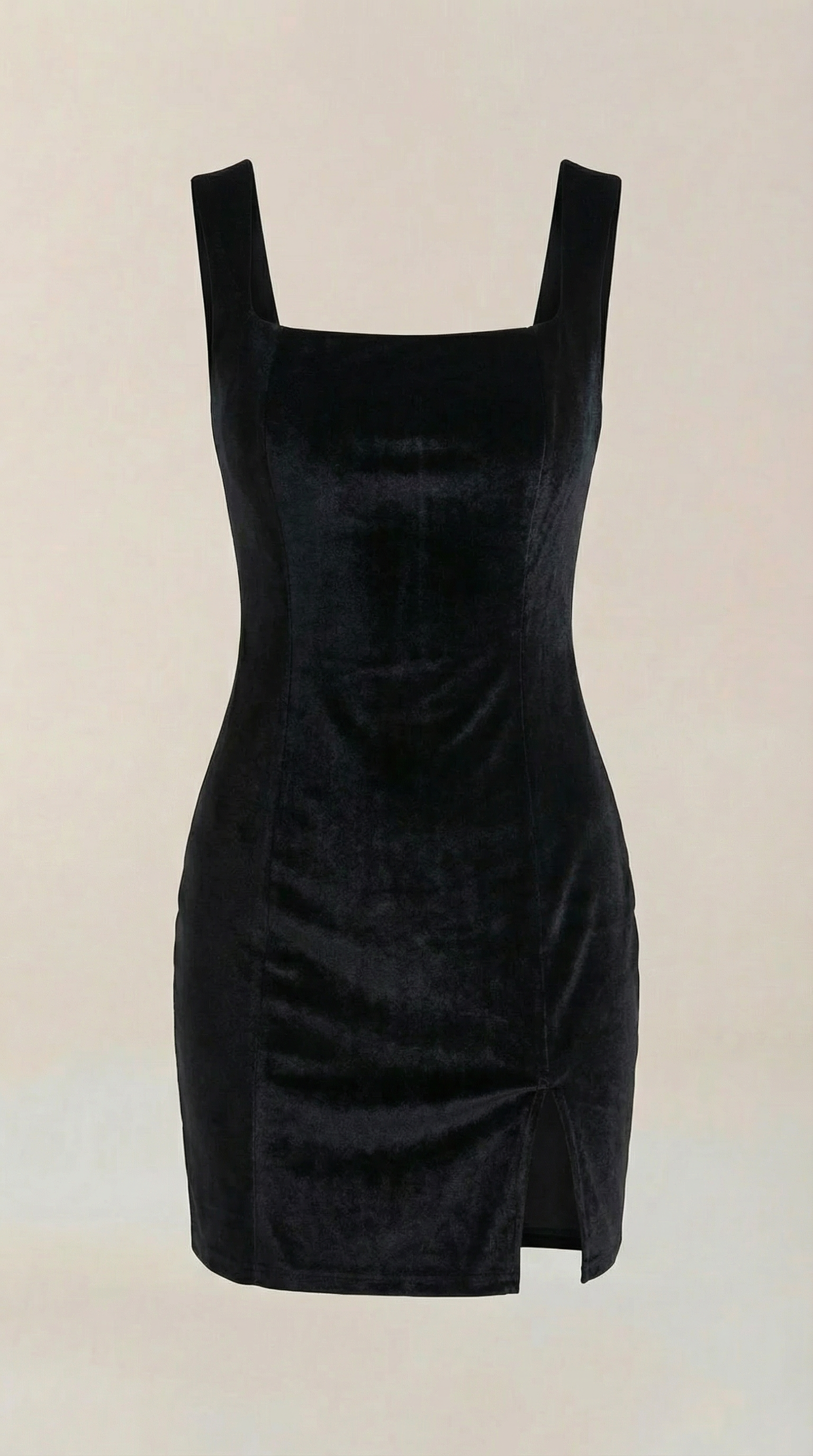 Minikleid Damen mit Samtoptik und körperbetonntem Schnitt – Ophélie