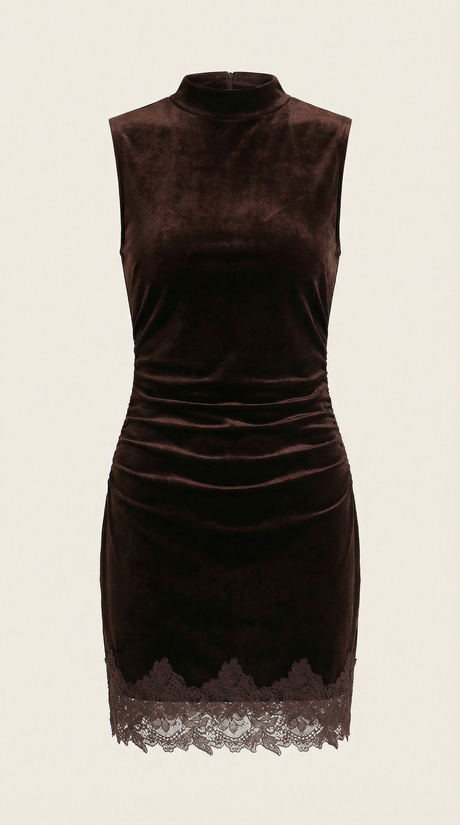 Minikleid Damen mit Samtqualität und schlichtem eleganten Schnitt – Sylvie
