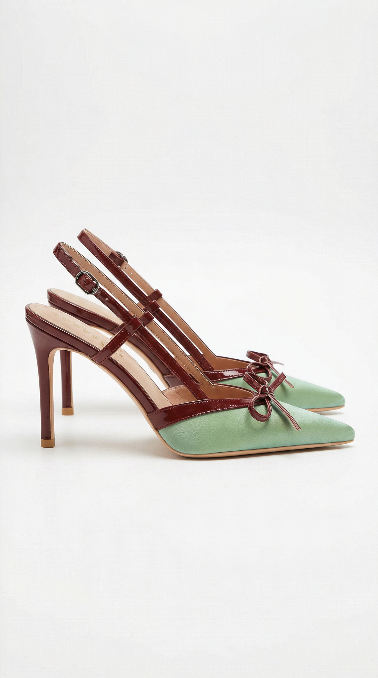 Slingback-Pumps Damen mit Stilettoabsatz und Schleifendetails – Mirabeau