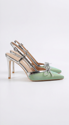 Slingback-Pumps Damen mit Stilettoabsatz und Schleifendetails – Mirabeau