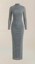 Maxikleid Damen mit gerafftem Schnitt und schmeichelhafter Taillierung – Evelyne