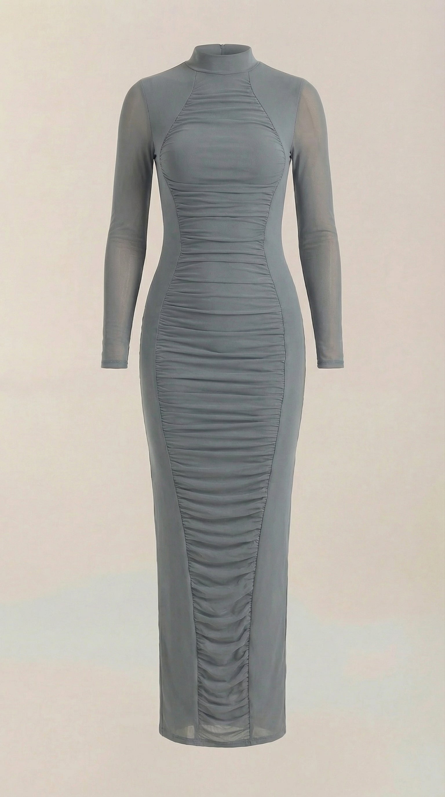 Maxikleid Damen mit gerafftem Schnitt und schmeichelhafter Taillierung – Evelyne