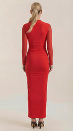Maxikleid Damen mit gerafftem Schnitt und schmeichelhafter Taillierung – Evelyne