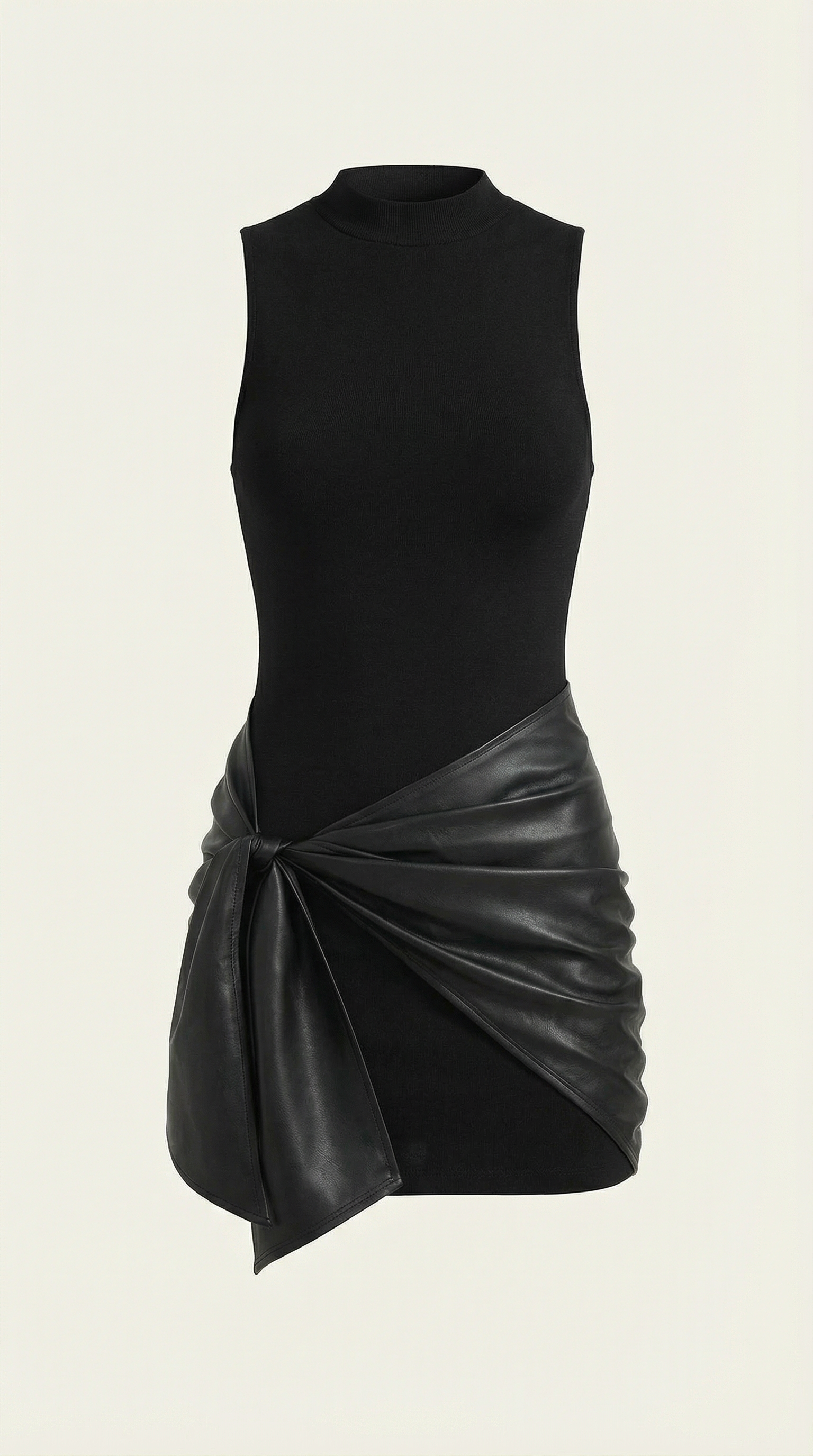 Minikleid Damen im Wickelkleid-Stil mit V-Ausschnitt und Bindegürtel – Marceline