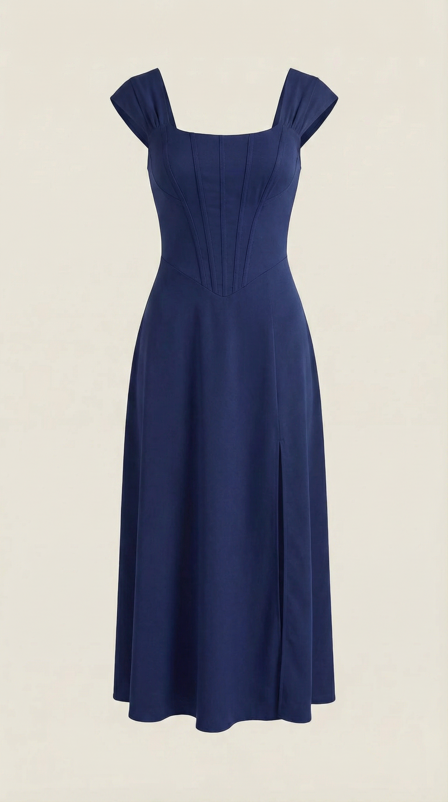 Midikleid Damen mit Korsett-Nahtdetail – Eléonore
