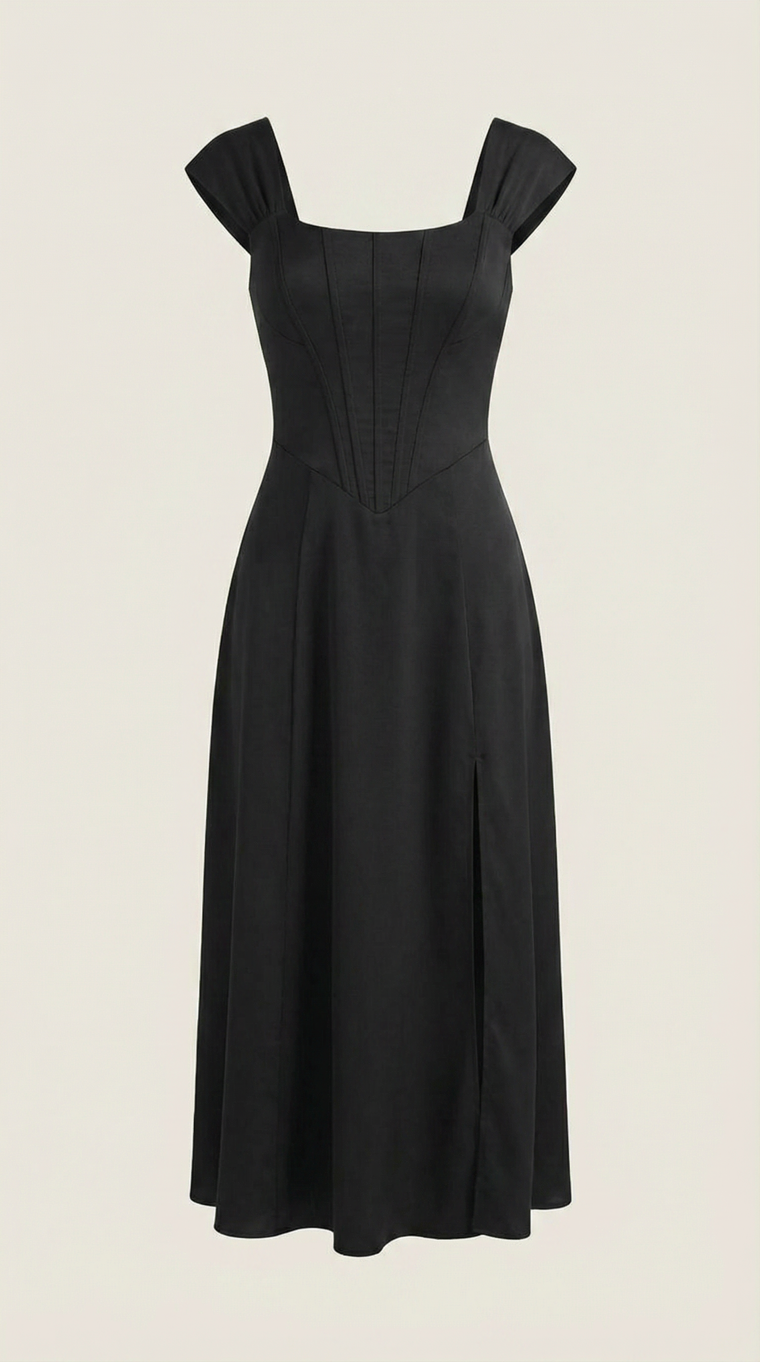 Midikleid Damen mit Korsett-Nahtdetail – Eléonore