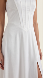 Midikleid Damen mit Korsett-Nahtdetail – Eléonore