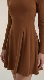 Minikleid Damen mit tailliertem Oberteil und Langärmeln – Pascaline
