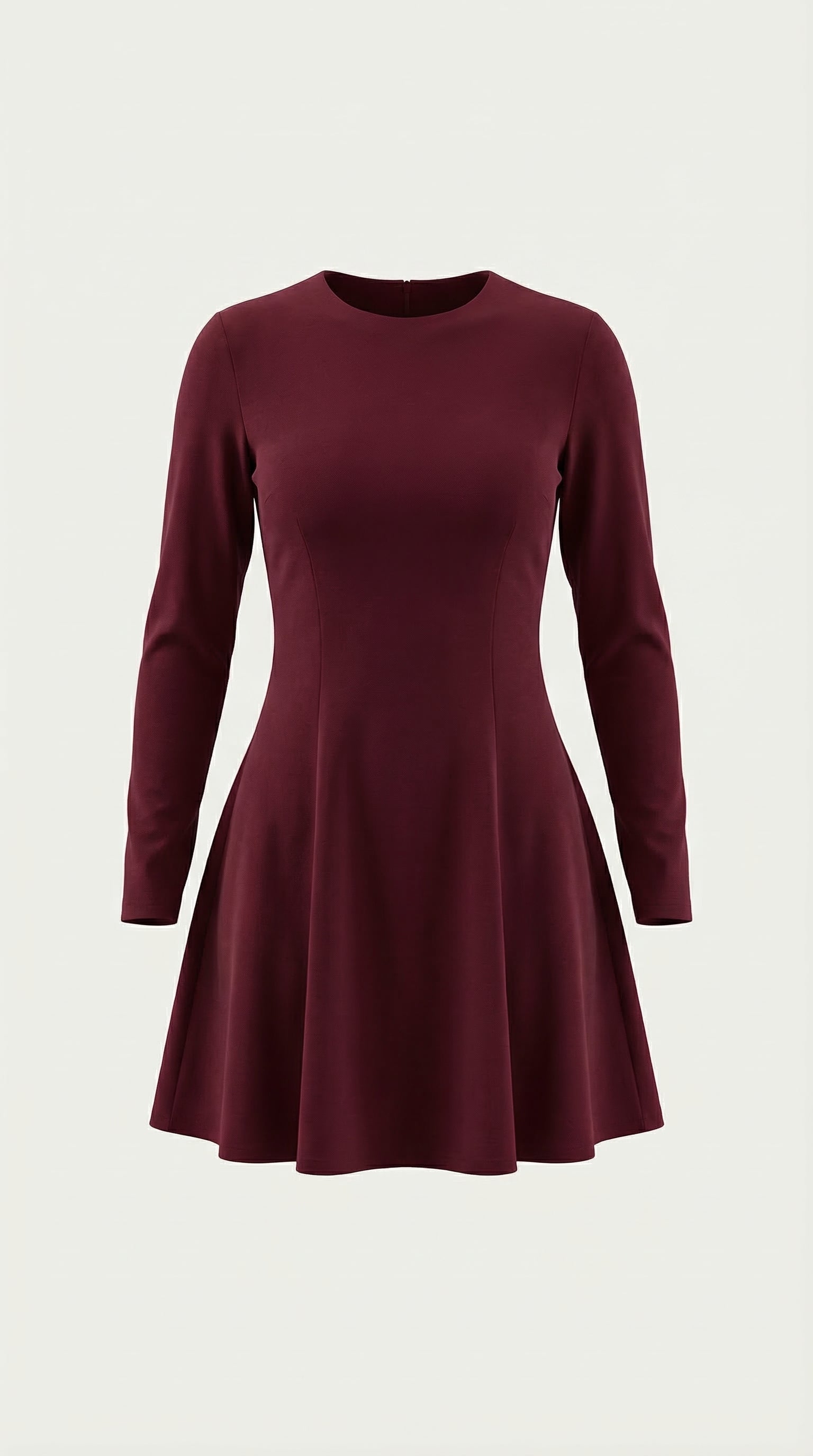 Minikleid Damen mit tailliertem Oberteil und Langärmeln – Pascaline