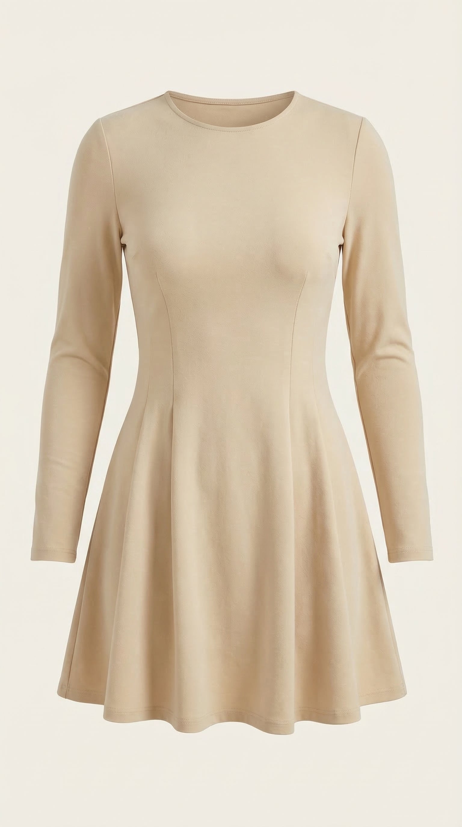 Minikleid Damen mit tailliertem Oberteil und Langärmeln – Pascaline