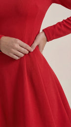 Minikleid Damen mit tailliertem Oberteil und Langärmeln – Pascaline
