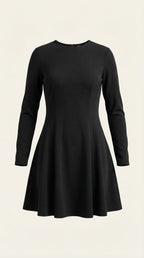 Minikleid Damen mit tailliertem Oberteil und Langärmeln – Pascaline
