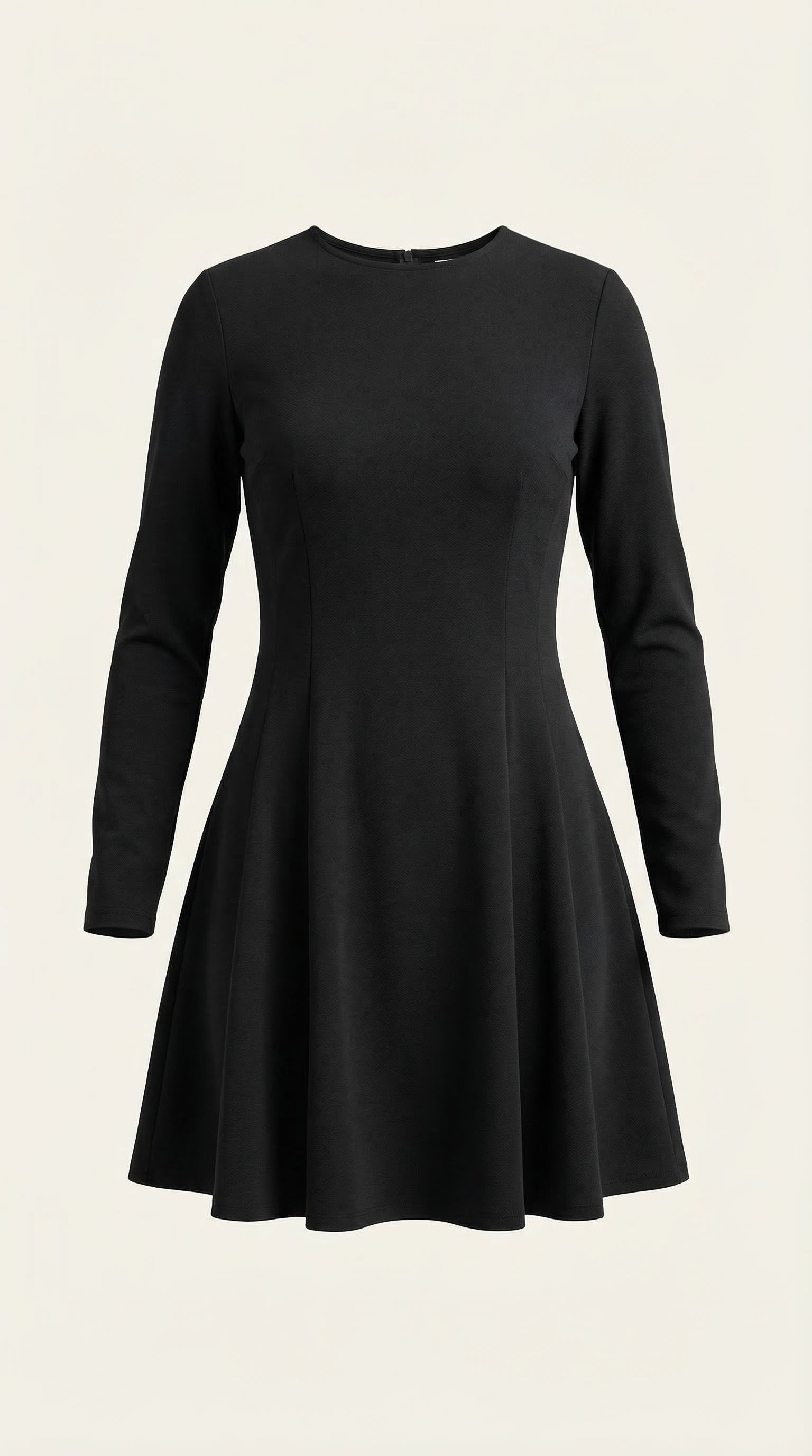 Minikleid Damen mit tailliertem Oberteil und Langärmeln – Pascaline