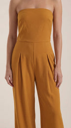 Jumpsuit Damen mit Bandeau-Ausschnitt und ausgestelltem Hosenbein – Vivienne
