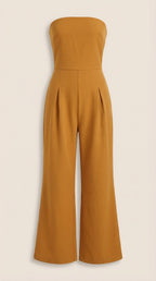 Jumpsuit Damen mit Bandeau-Ausschnitt und ausgestelltem Hosenbein – Vivienne