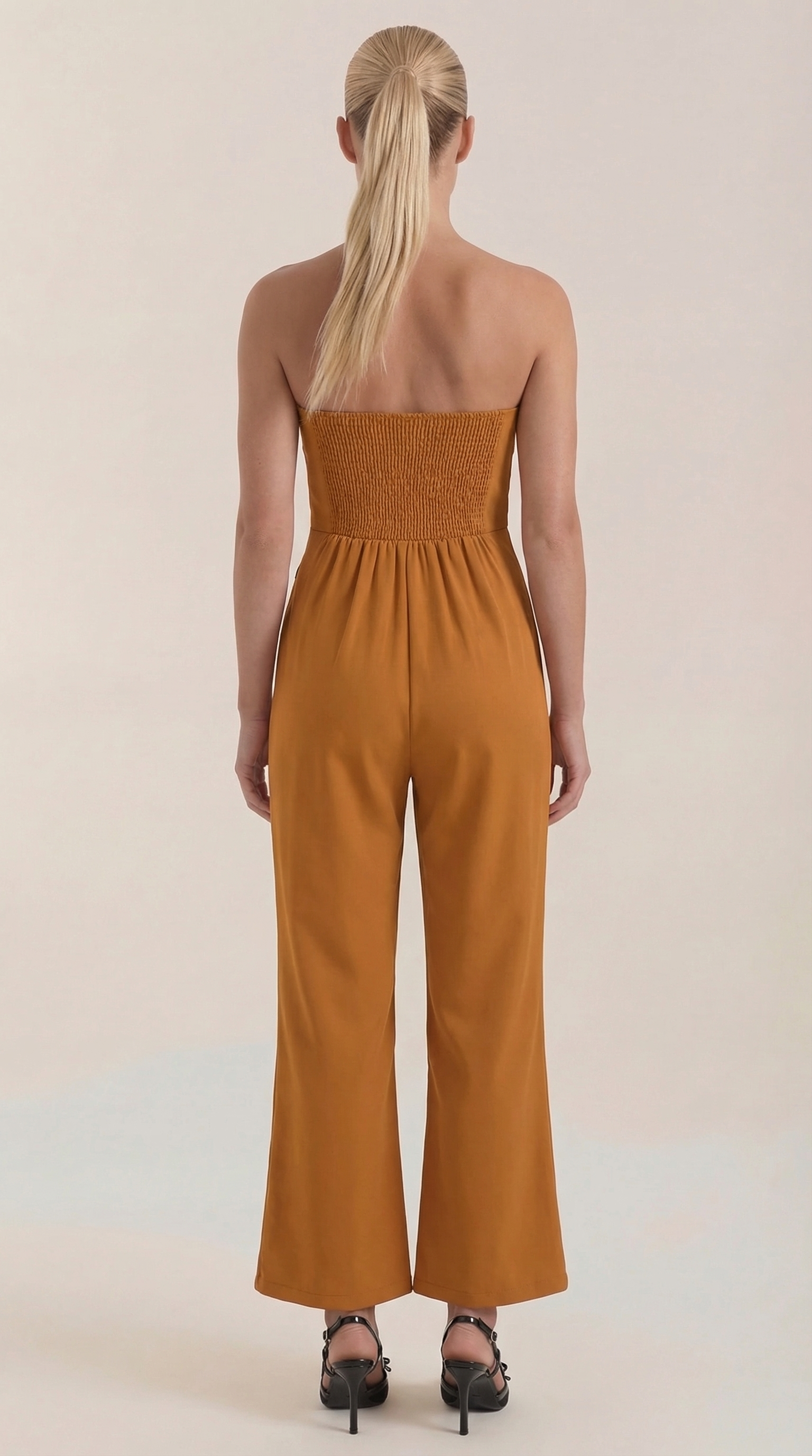 Jumpsuit Damen mit Bandeau-Ausschnitt und ausgestelltem Hosenbein – Vivienne
