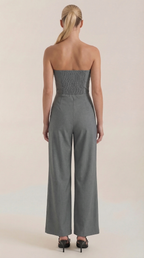Jumpsuit Damen mit Bandeau-Ausschnitt und ausgestelltem Hosenbein – Vivienne