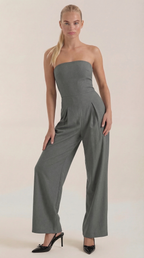 Jumpsuit Damen mit Bandeau-Ausschnitt und ausgestelltem Hosenbein – Vivienne