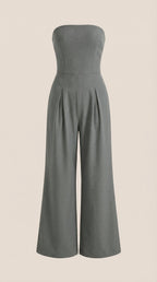 Jumpsuit Damen mit Bandeau-Ausschnitt und ausgestelltem Hosenbein – Vivienne