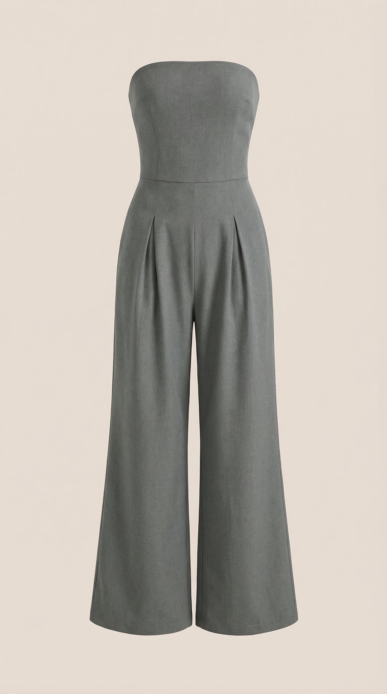 Jumpsuit Damen mit Bandeau-Ausschnitt und ausgestelltem Hosenbein – Vivienne