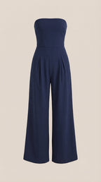 Jumpsuit Damen mit Bandeau-Ausschnitt und ausgestelltem Hosenbein – Vivienne