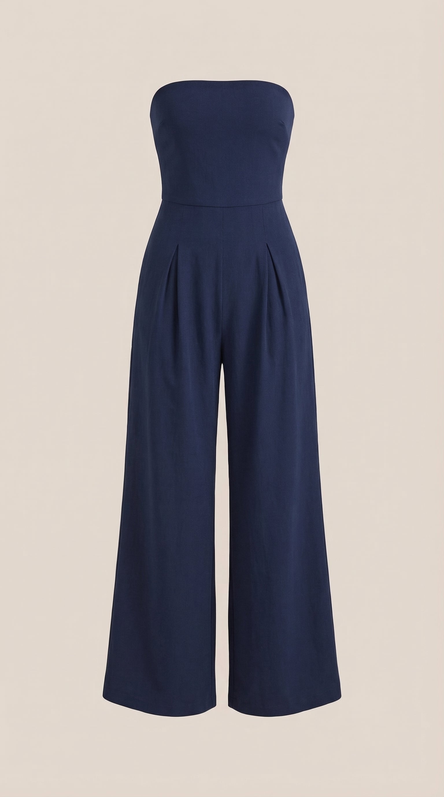 Jumpsuit Damen mit Bandeau-Ausschnitt und ausgestelltem Hosenbein – Vivienne