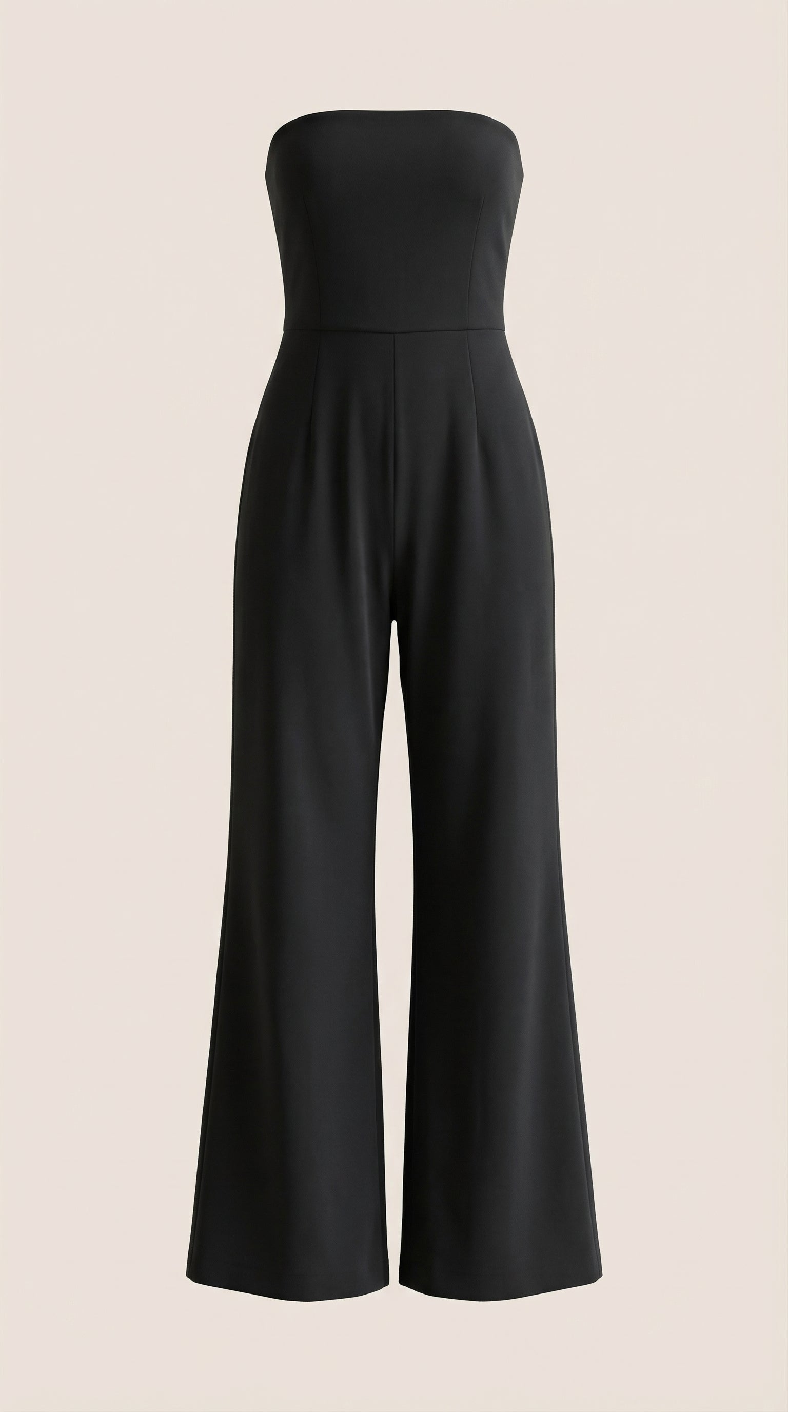 Jumpsuit Damen mit Bandeau-Ausschnitt und ausgestelltem Hosenbein – Vivienne
