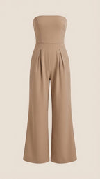 Jumpsuit Damen mit Bandeau-Ausschnitt und ausgestelltem Hosenbein – Vivienne