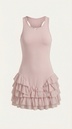Minikleid Damen mit dreistufigem Rüschenrock und tailliertem Oberteil – Madeleine