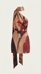 Minikleid Damen mit One-Shoulder-Träger und romantischem Blumenprint – Félicienne