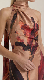 Minikleid Damen mit One-Shoulder-Träger und romantischem Blumenprint – Félicienne