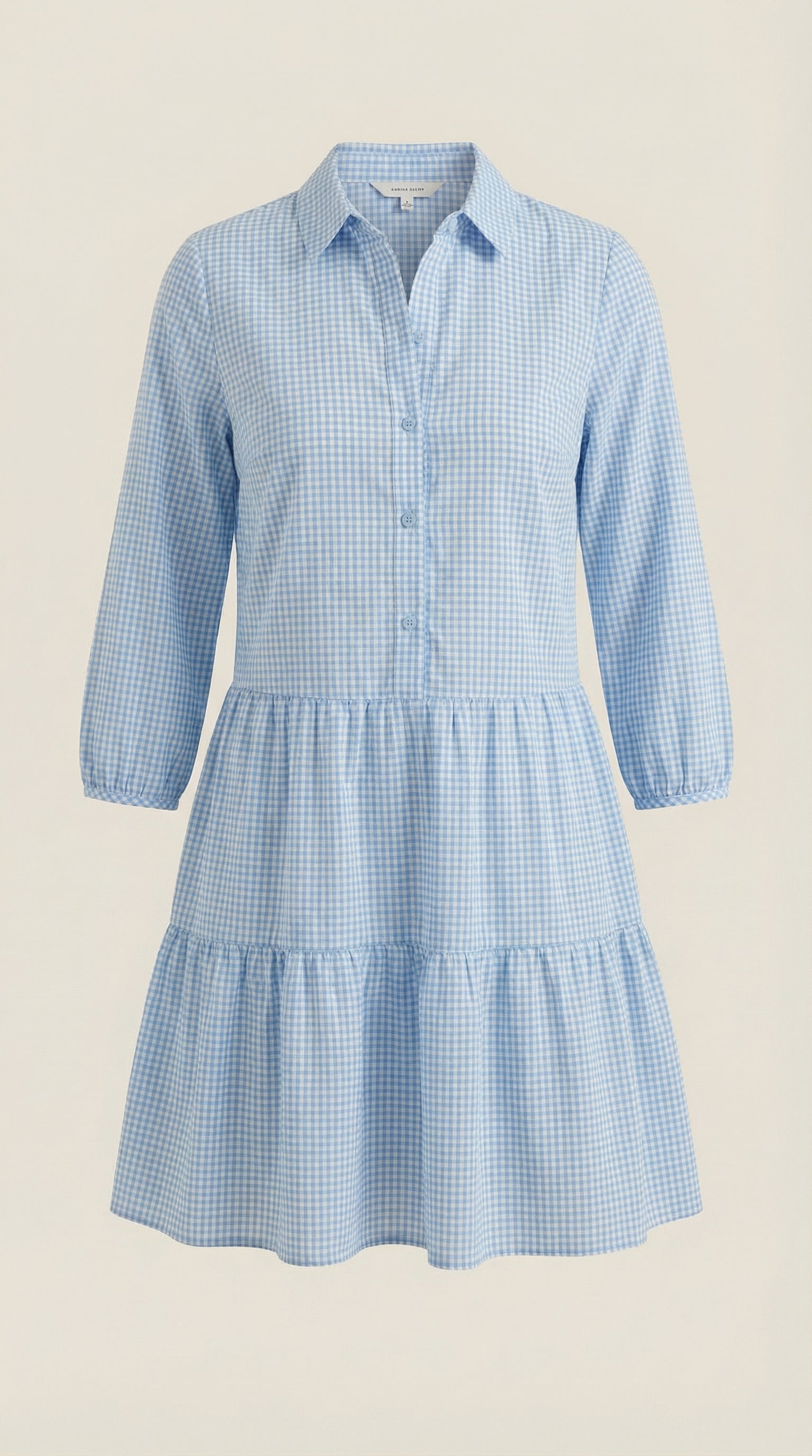 Minikleid Damen im Blusenkleid-Stil mit Hemdkragen und kurzer Länge – Clémentine