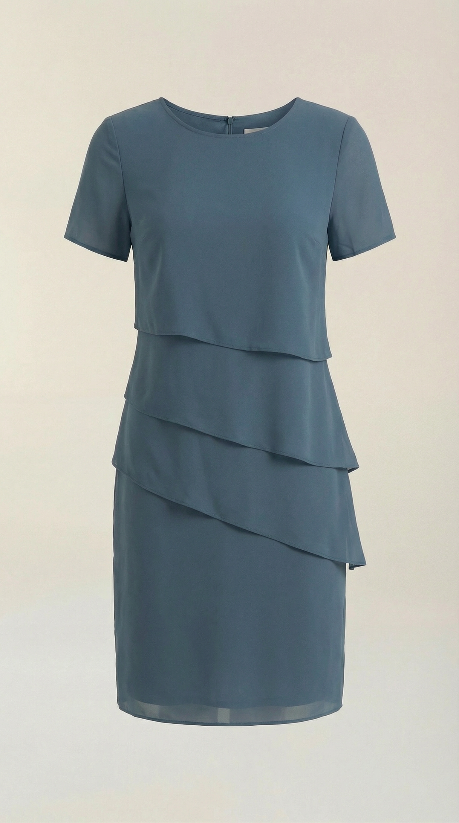 Minikleid Damen im Cocktailkleid-Stil mit gestuftem Rüschenrock – Hyacinthe