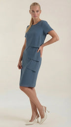 Minikleid Damen im Cocktailkleid-Stil mit gestuftem Rüschenrock – Hyacinthe