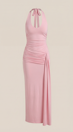 Abendkleid Damen mit Neckholder-Ausschnitt und rückenfreiem Maxi-Schnitt – Théodora