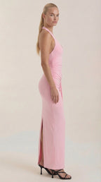 Abendkleid Damen mit Neckholder-Ausschnitt und rückenfreiem Maxi-Schnitt – Théodora