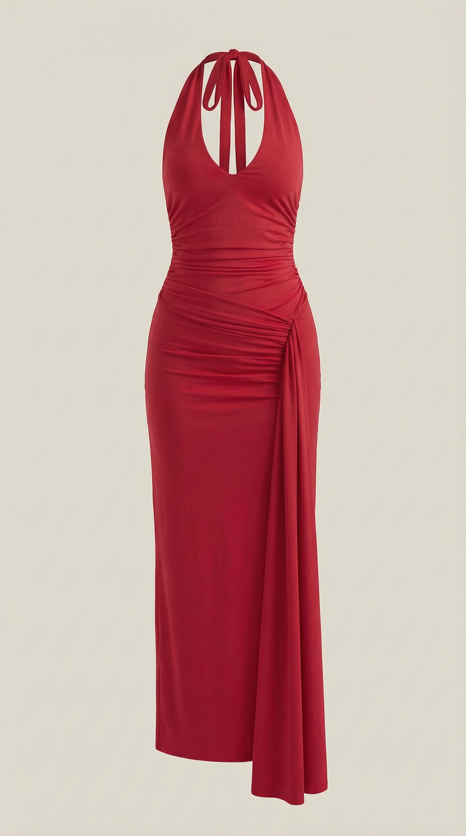 Abendkleid Damen mit Neckholder-Ausschnitt und rückenfreiem Maxi-Schnitt – Théodora