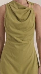 Minikleid Damen mit Wasserfallausschnitt und fließendem Schnitt – Thérèse