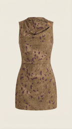 Minikleid Damen mit Wasserfallausschnitt und fließendem Schnitt – Thérèse