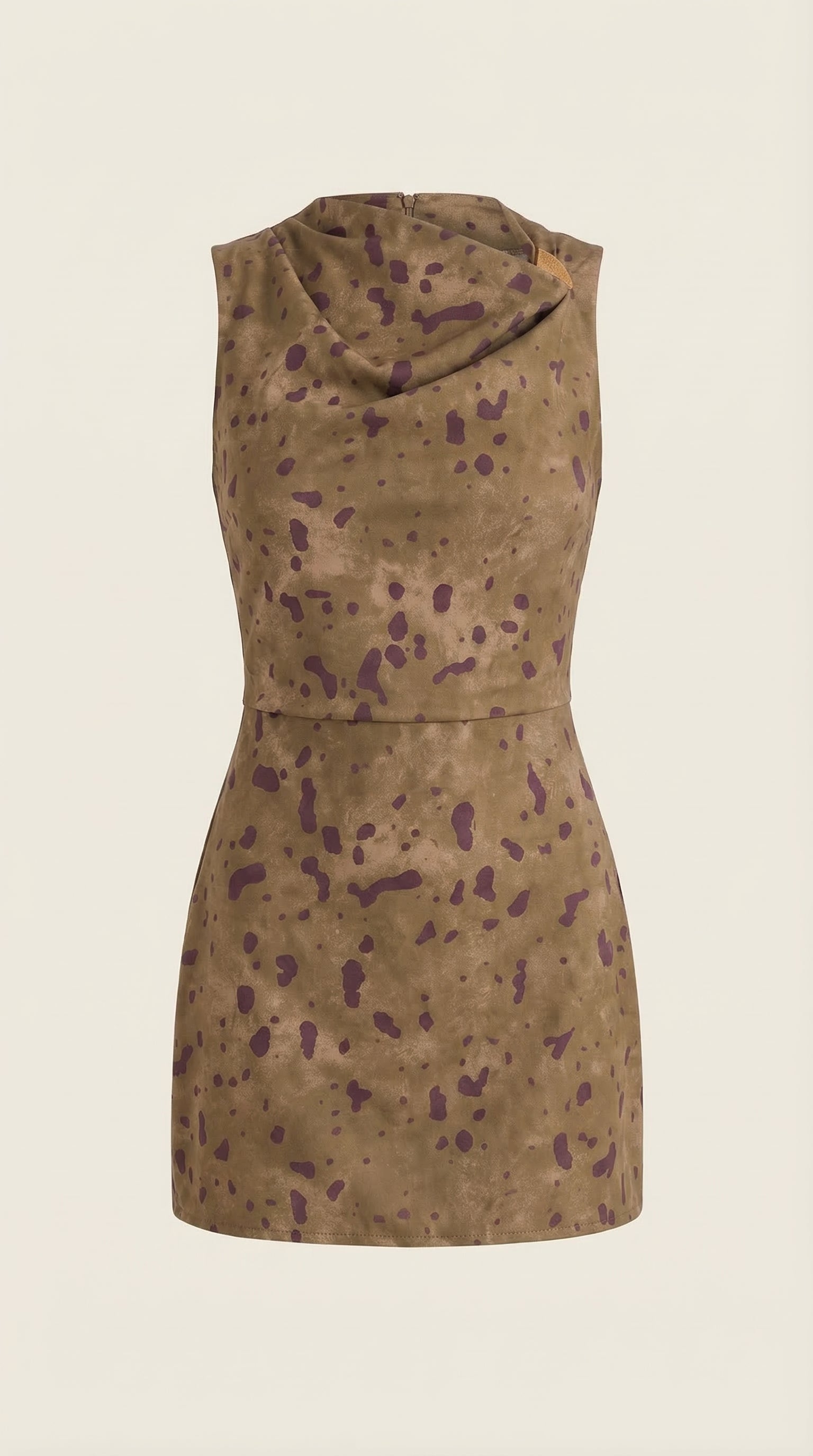 Minikleid Damen mit Wasserfallausschnitt und fließendem Schnitt – Thérèse