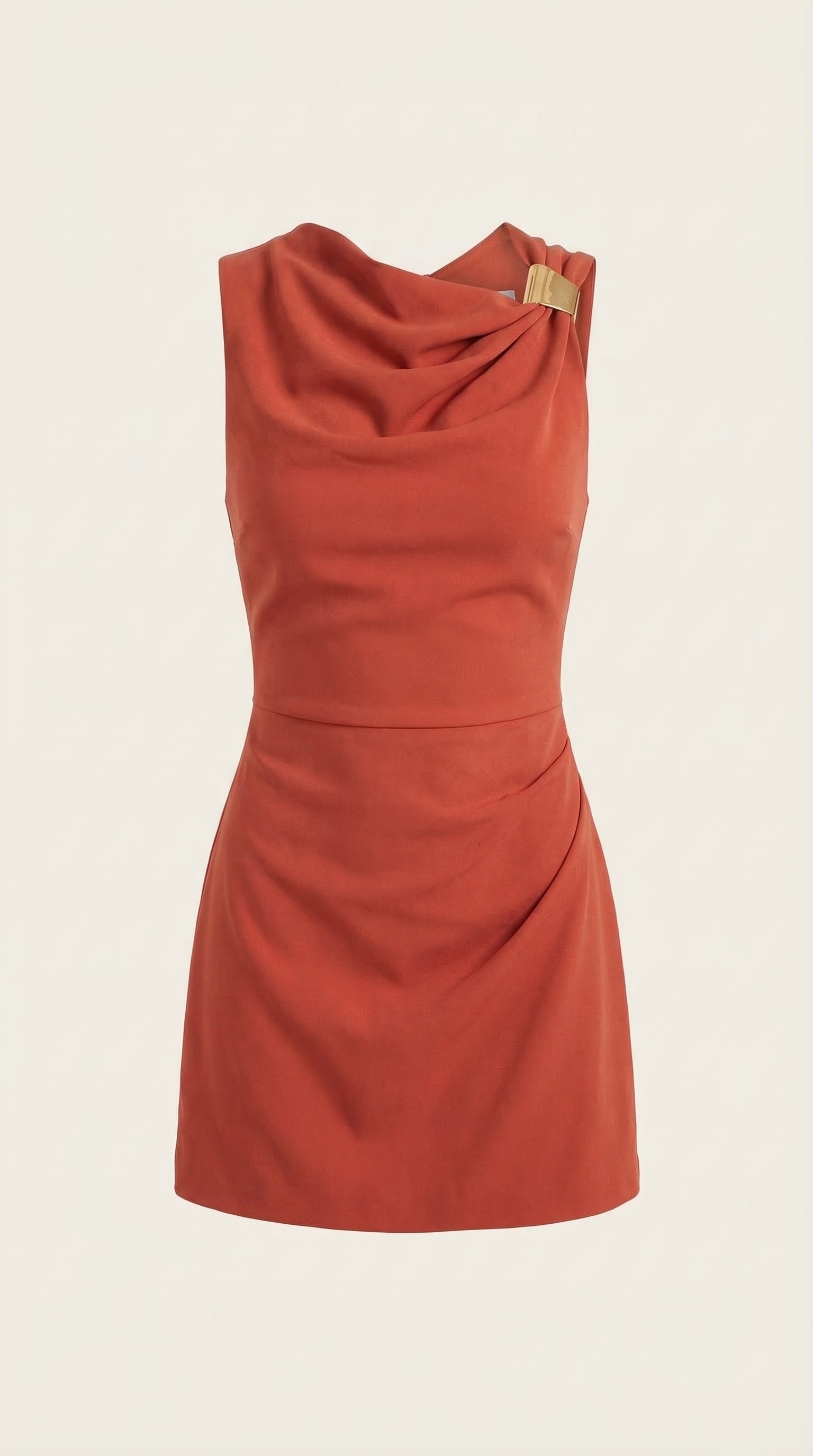 Minikleid Damen mit Wasserfallausschnitt und fließendem Schnitt – Thérèse