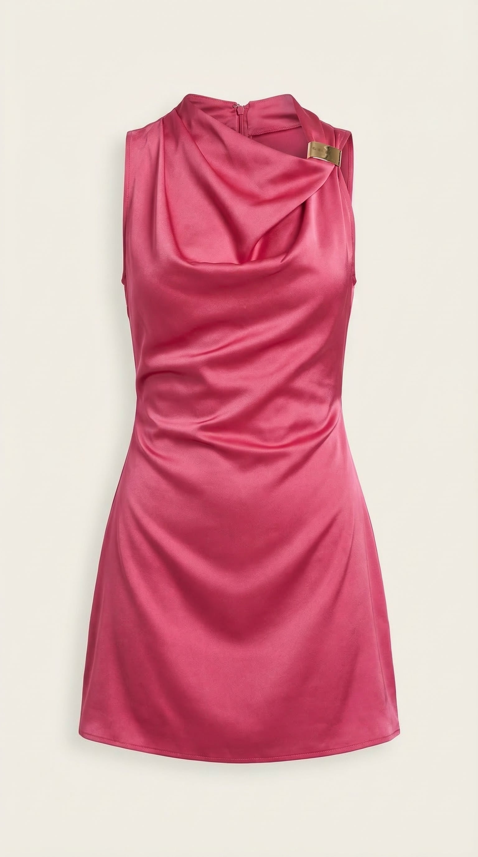 Minikleid Damen mit Wasserfallausschnitt und fließendem Schnitt – Thérèse